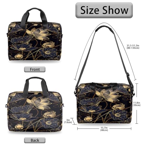 Bolso portatil impermeable 16 pulgadas flores bohemias miniatura 6