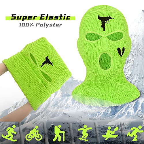3-Hole Balaclava Face Mask Knitted Ski Mask Winter Balaclava Beanie For Men Women Neck Gaiter Ski Motorcycle Running Riding Fishing Hat #TOP4