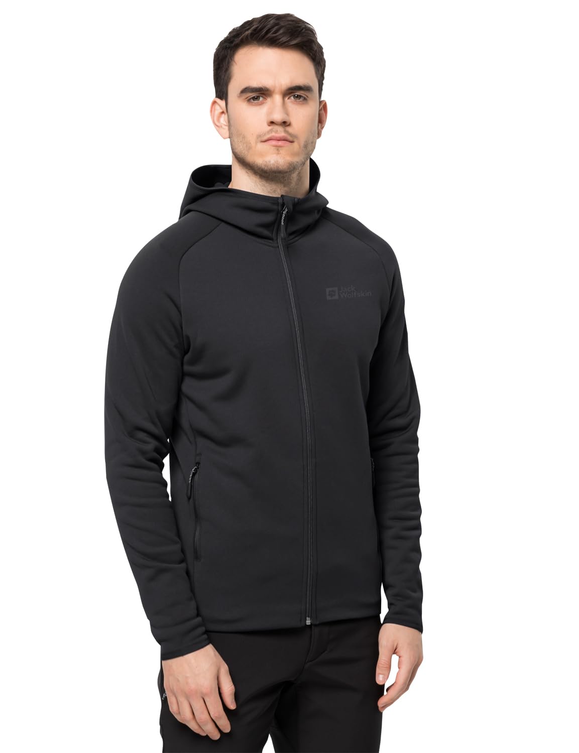 Jack Wolfskin Herren Baiselberg Hooded Fz M Fleece Jacke, Schwarz, S EU