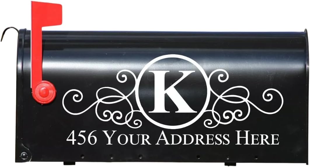 Custom Personalized Vinyl Mailbox Decal Set of 2 (VAR 4)