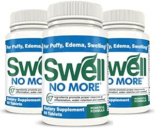 SwellNoMore Pill Natural Diuretic Reduces Edema Swelling, Swollen Feet, Swollen Legs, Swollen Ankles, Puffy Eyes, Bloating, Water Retention. Doctor Formulated & Made In The USA (3 Bottles - 3 Month Supply)