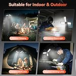 15000mAh Rechargeable Camping Light with Stand, Cordless Work Light, Black - Image 3