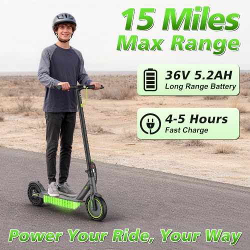 Image of Electric Scooter,350 /500W Powerful Motor,15-28 Miles Long Range,Dual Braking System,19 /22 Mph Speed,8.5 /10 inch Foldable E Scooter with Solid Tires
