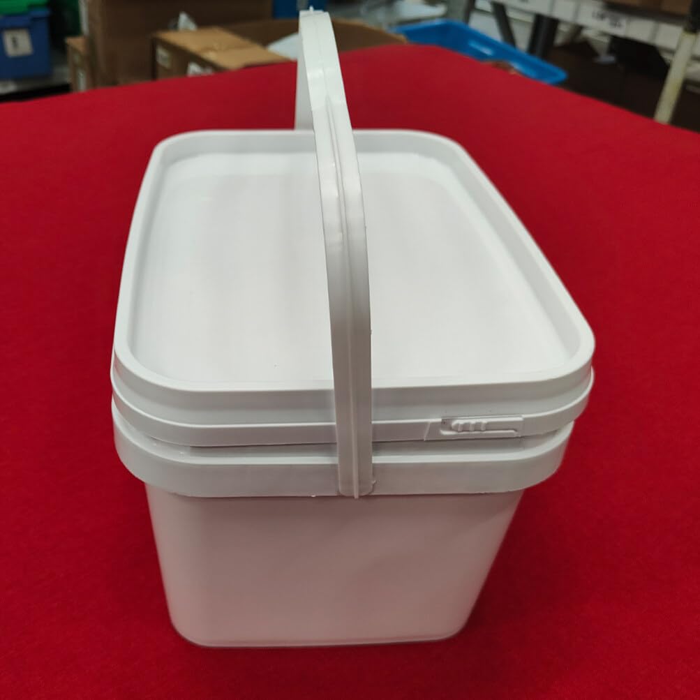 2piezas Cubos De Pintura De Plástico con Tapa y Asa De Cubos De Recipientes Reutilizables para Pintura y Almacenamiento para Actividades Al Aire y Manualidades