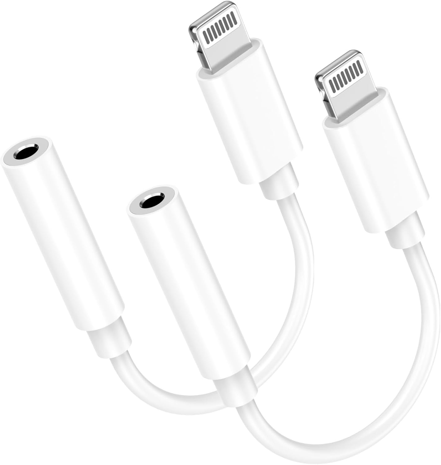 Photo 1 of [Apple MFi Certified]2 Pack iPhone Headphone Adapter,Lightning to 3.5 mm Headphone/Earphones Dongle Jack Adapter Audio Aux Cable Converter Compatible with iPhone14 13 12 11 XS XR X 8 7 Support All iOS