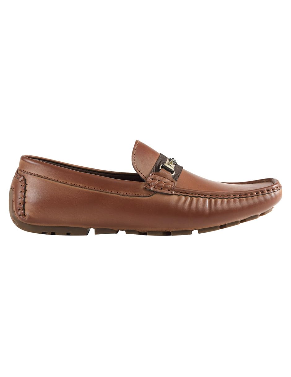 Guess Mocasines Aarav Estilo conducción para Hombre, Cognac 210, 7.5 UK