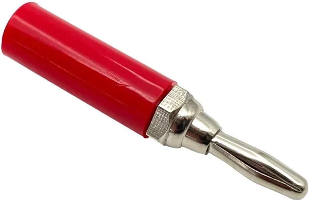 10/40/200Pcs 4mm Plating Adapter Wire Cable Audio Banana Nickel/Chromium Speaker Connector(40 Black)