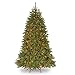 National Tree 7.5 Foot Dunhill Fir Tree with 750 Multicolor Lights, Hinged (DUH-75RLO)