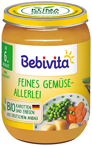 Bebivita Gemüse Feines Gemüse-Allerlei, 6er Pack (6 x 190 g)