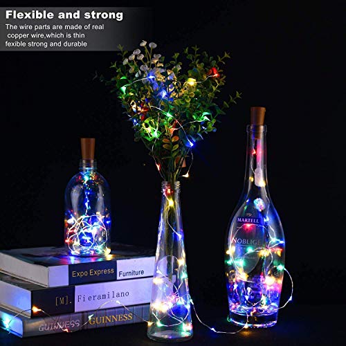 Image of Lexton Multicolor Cork Light | 20 Led | Multicolor | Pack of 10 | for Indoor & Outdoor Decorations