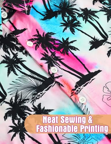 Boys Hawaiian Shirts Summer Short Sleeve Button Down Tropical Tops for Kids Child Beach Outdoor Party4