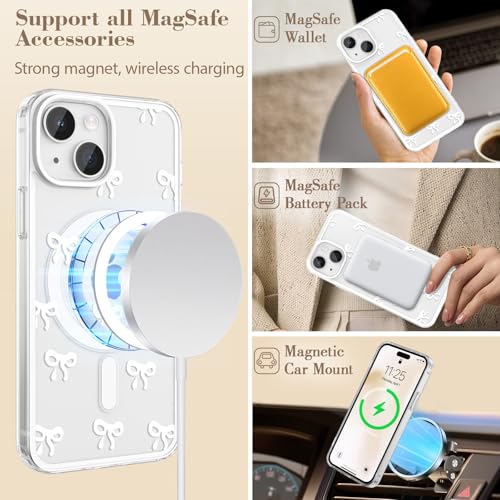 Coque iPhone 15 MagSafe blanche coque de protection polycarbonate durable - 2