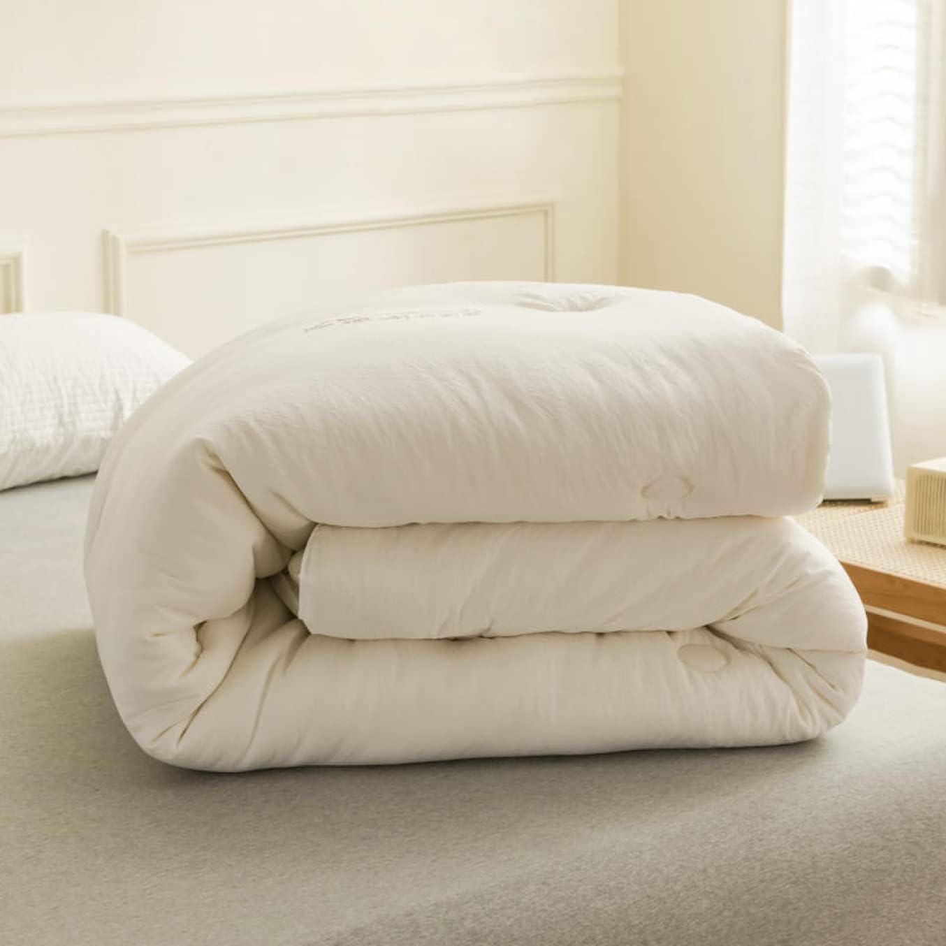 ダウン掛け布団 ダブルサイズ 厚手 防汚肌掛け布団 キルト 洗える肌