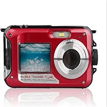 QYL Camera HD Digital External Dual Screen Camera Can Be Used For Diving 24 Million Pixel HD Camera 1080 HD Camera For Sports Portable Camera Color Red QYL Camera HD Digital External Dual Screen Camera Can Be Used For Diving 24 Million Pixel HD Camera 1080 HD Camera For Sports Portable Camera Color Red