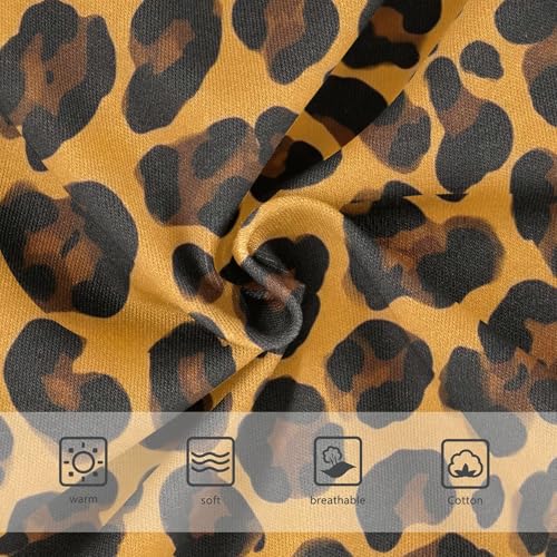 Black Brown Leopard Spots Yellow Panties for Girl Toddlers Underwear Floral Cotton Fun Print Kids Briefs Undies 2t3