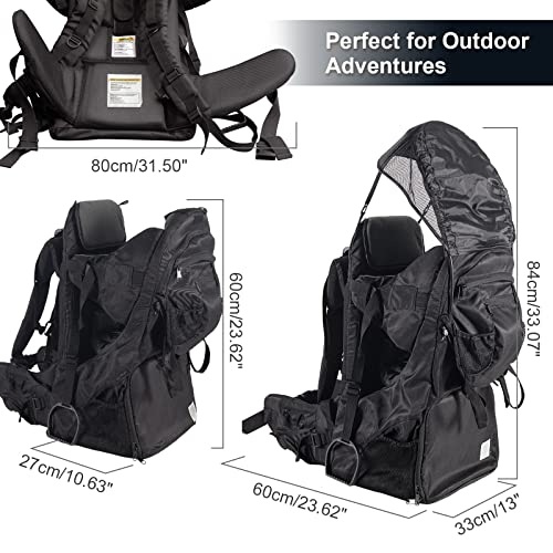 Baby-Backpack-Carrier-Safe-Toddler-Hiking-Backpack-Carrier-Camping-Child-Carriers-with-Rain-Cover-Child-Kid-Sun-Shade-Large-Storage-Space-Insulated-Pocket-Adjustable-Padded-Child-Seat