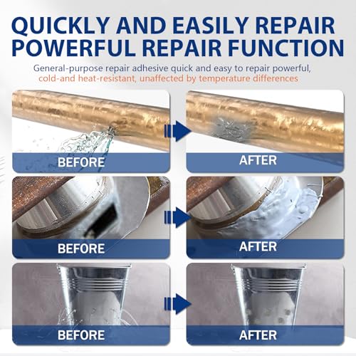 Image of Metal Repair Glue, 80g Metal Epoxy Glue Heavy Duty, High-Temp Resistant, Bonds Metals, Plastics, Stainless Steel & Aluminum Alloy for DIY Crafts & Repairs