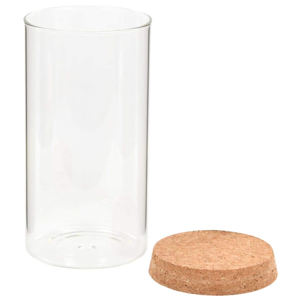 Festnight 6 STK Vorratsgläser Set Sturzglas 1400 ml mit Korkdeckel Marmeladenglas Einmachglas Einweckglas