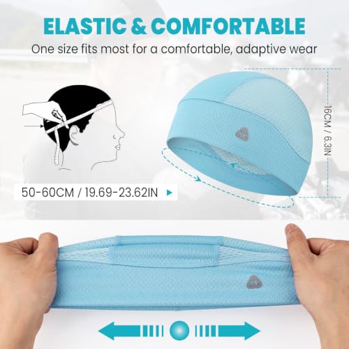 Image of YANIKY Skull Caps for Men, Breathable Mesh Helmet Liner Sport Cooling Skull Caps for Women Sweat Cap Lightweight Cycling Cap