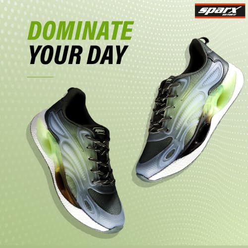 Image of SPARX Sports Running Shoes for Men - Lightweight Breathable Lace-Up Athletic Shoes with Cushioned Comfort, Shock Absorption, Durable Grip, Flexible Sole & Everyday Walking Performance