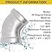 S SYDIEN 45 Degree Elbow 2PCS, 1/2