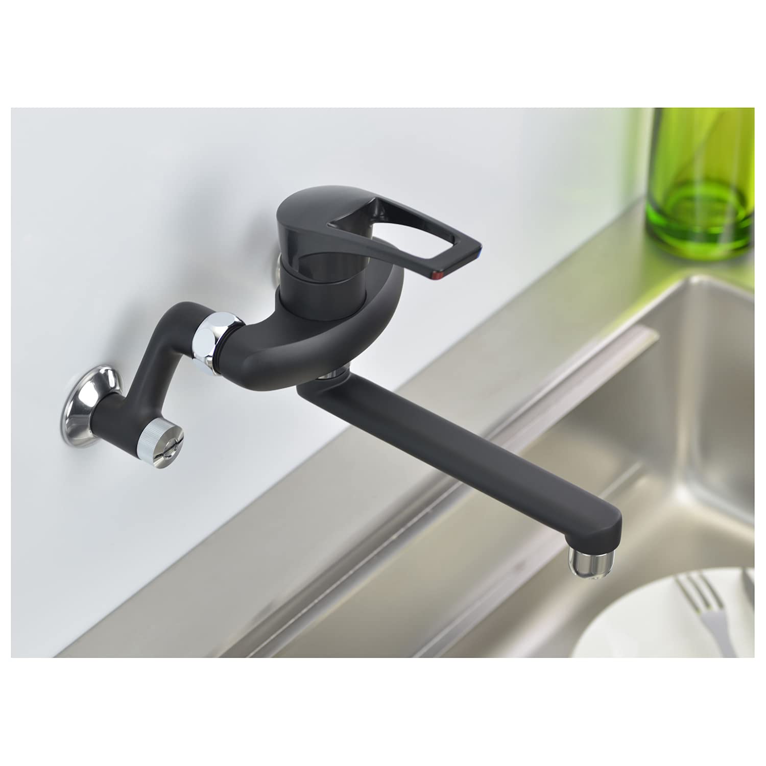 Amazon | GAONA これエエやん シングルレバー混合栓 マットブラック GA