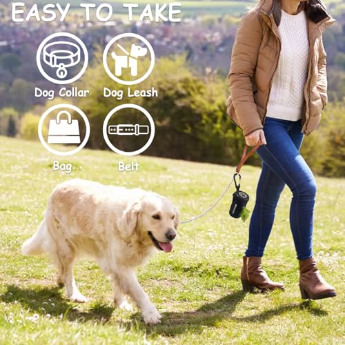 TRIPOLACO Kotbeutelspender, Hundekotbeutelspender aus weichem Stoff mit Karabiner, kompatibel mit Allen Leinen, Kotbeutelhalter für Standard-Kotbeutel, Schwarz