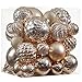 Christmas Balls Ornaments -36pcs Shatterproof Christmas Tree Decorations with Hanging Loop for Xmas Tree Wedding Holiday Party Home Decor,6 Styles in 3 Sizes(Champagne Gold)