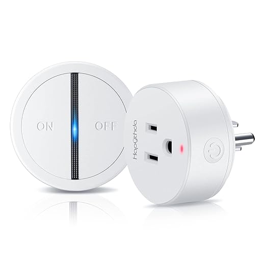 Garbage Disposal Button, Wireless Switch Kit, No Wiring Needed Remote Control Outlet, 15A/1500W Outlet Plug, 4000V Anti-Surge, 500ft RF Range Remote Outlet Switch, No Drilling On Sink