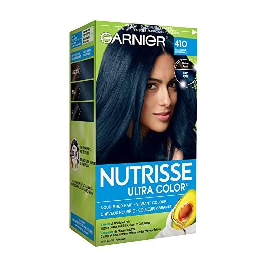 Garnier Nutrisse Ultra Nourishing Hair Color Creme with Triple Oils, Permanent Dye for 100% Gray Coverage, Blue Curaçao IN2 (Packaging may vary)