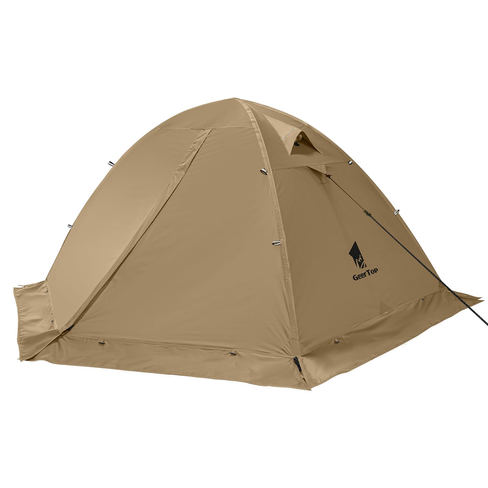 GEERTOP Tent 2-Person Solo Tent Lightweight 4-Season Double Layer Water Pressure Resistance 5000MM Waterproof Mountain Climbing Skirt Included Cold Protection Easy Setup Outdoor Camping Bike Touring