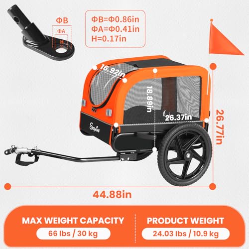 Sepnine Dog Bike Trailer 66LBS