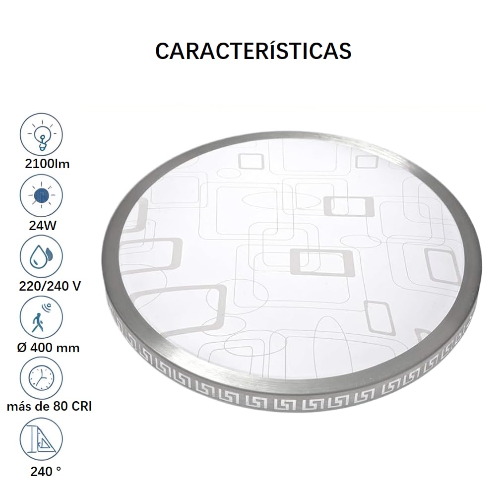 Plafoniera LED Soffitto Bianca 24w Luce Fredda Bordo Ondulto Cielo Stellato B607 62491346