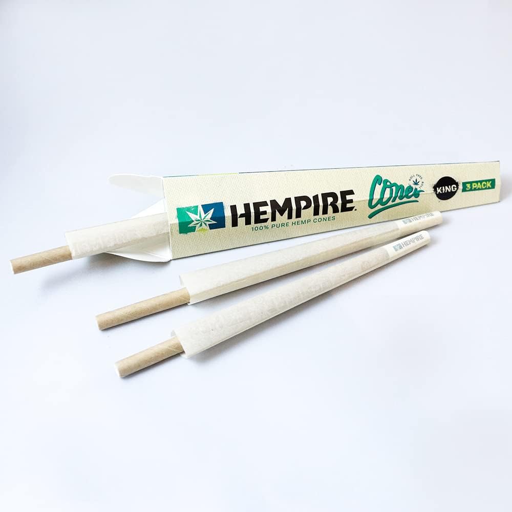 Hempire Cones King Size | 109mm - 72 Pack | Natural Pre Rolled Paper with Tips and Packing Sticks Included - Packaged in Convenient 3 pack Resealable Pouches (King Size - 72 Count)