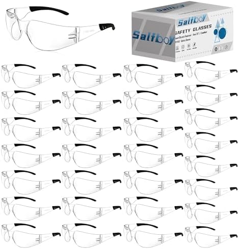 Salfboy Ansi Z87.1 Certified Safety Glasses, Bulk Protection Glas...