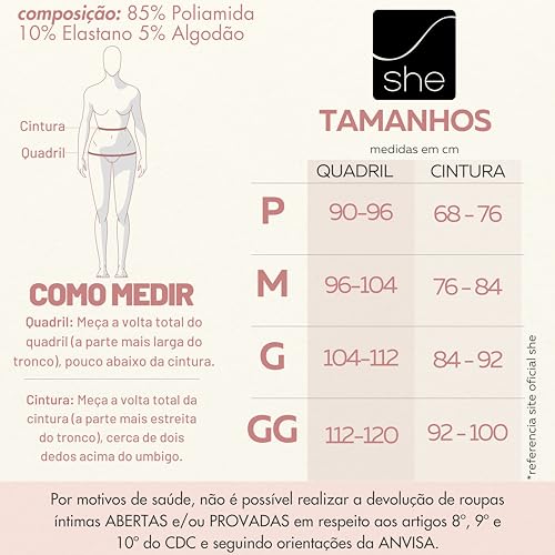 She by Mash Calcinha Fio Dental Sem Costura Cintura Baixa Forro Algodão Ajuste Anatômico, Rosa Queim