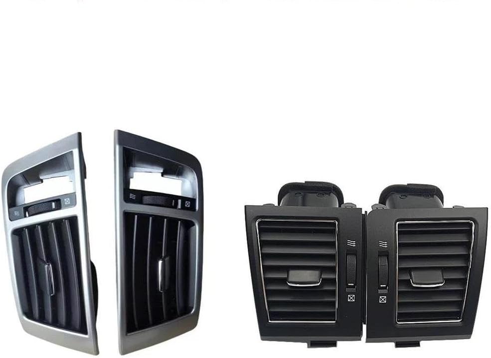 For Toyota Land Cruiser 200 LC200 2008-2015 Car A/C Air Conditioner Outlet Air Fresh Grill Outlets(4PCS-black-silver)