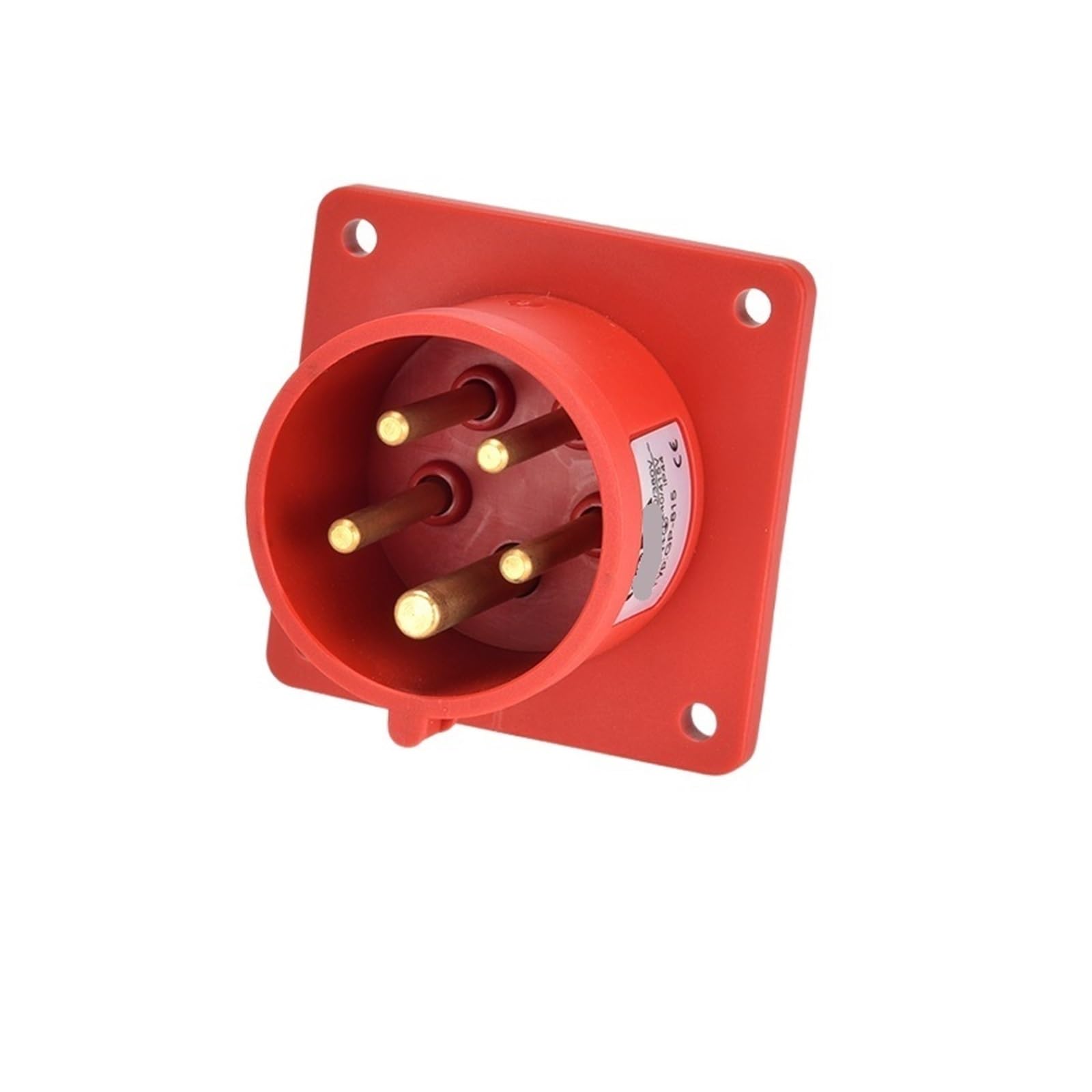 MUYTQAERG IP44 Industrial Plug Waterproof Socket Connector 16A 32A 3 Pin 4 5 Panel and Surface Coupler 220V 380V 415V(Panel Plug 5P 16A)