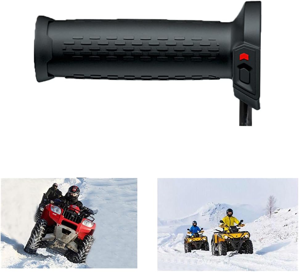 MACHSWON Pair 12V Motorcycle Heated Grips 5 Gear, Adjustable Heating Handlebar, Universal 7/8 Motorcycle 22mm Handlebar Grips HeatedCharger for Motorcycle/Bike