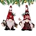 Durdiiy Weihnachtswichtel 2er Set, Wichtel Weihnachten Deko, 24CM Hoch Weihnachtswichtel Figuren Weihnachtsmann Gnom, Weihnachten Weihnachtszwerg Weihnachtsdeko Innen Rot für Home Küche Deko