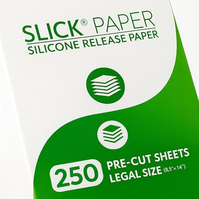 Slick Paper - Papel de liberación de silicona, tamaño legal de 8.5 x 14 pulgadas, cabe en la impresora