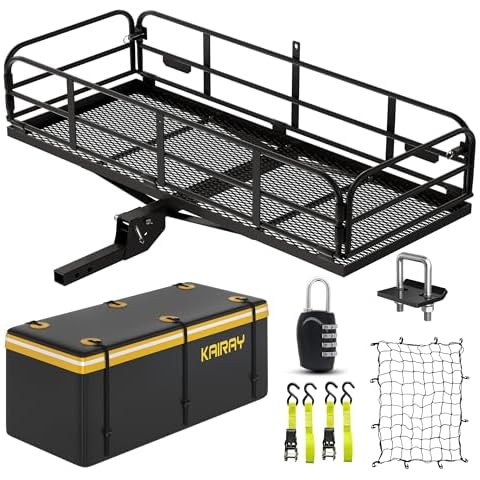 KAIRAY 500 Lbs Heavy Duty Hitch Mount Cargo Carrier Cover