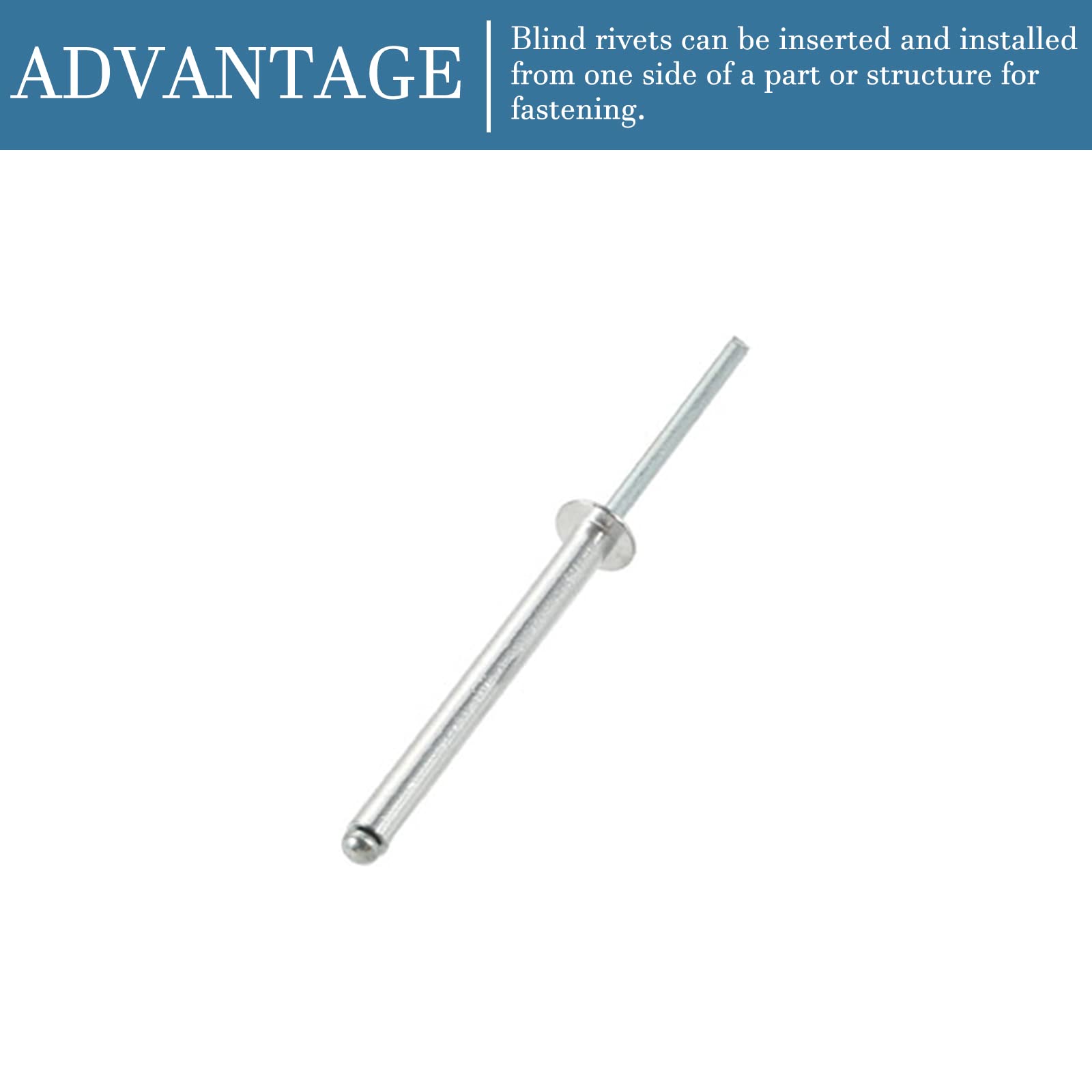 QUARKZMAN 100pz Rivetti Semitubolari, 5mm x 22mm