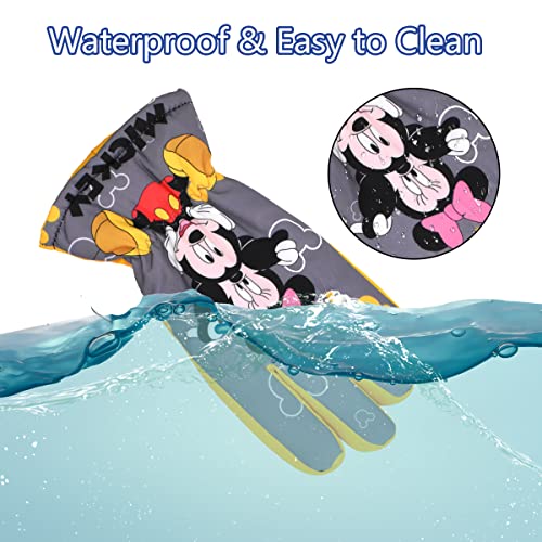 Foto von simyron Anime Kinder Skihandschuhe Winter Warme Snowboard Handschuhe Anime Winddicht rutschfest Plüsch Gefüttert Warm für 5-10 Jahre Kinder