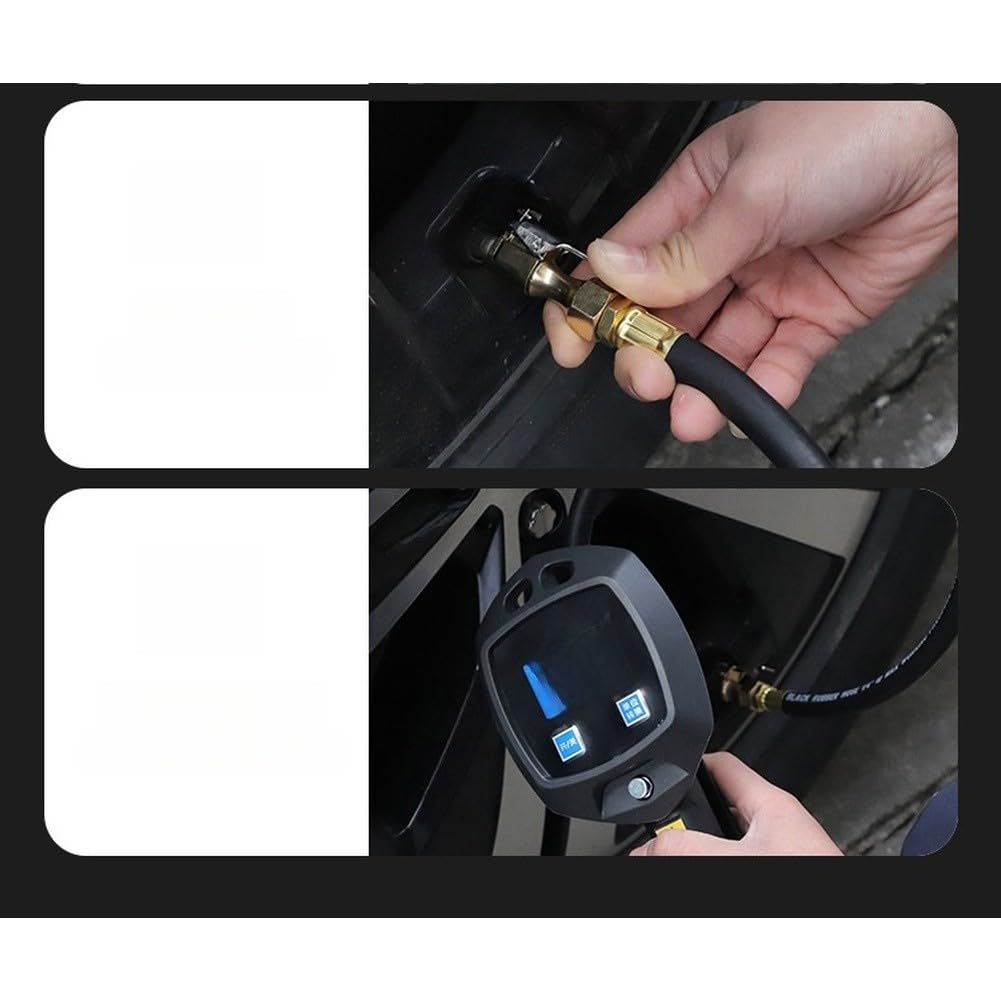 Manometro digitale per la pressione dei pneumatici, 0 – 255 psi, display LCD, retroilluminazione, plastica PP, per auto, camion, bici