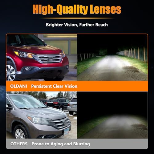 Headlight Assembly for 2012 2013 2014 Hon-da CR-V, OE-Style CR-V Halogen Head lamp with Clear Lens Black Housing Amber Reflector, Left Driver & Right Passenger Side, 1 Pair - Image 3