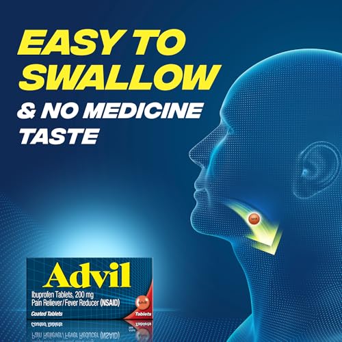 Image of Advil Tablets, Ibuprofen 200mg, Pain Relief, 10 Count Vial