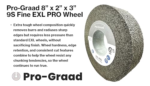 Image of EXL PRO Deburring & Polishing Wheel 8 inchx2 inchx3 inch 9S Fine Silicon Carbide | Professional Convolute Wheel for Metal Deburring, Finishing & Polishing - 94909 - 1 Pack