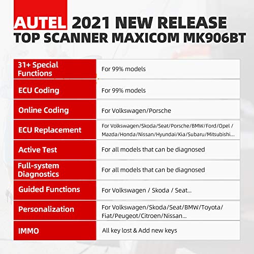 image for Autel Scanner MaxiCOM MK906BT with Battery Tester BT100, New Model of 