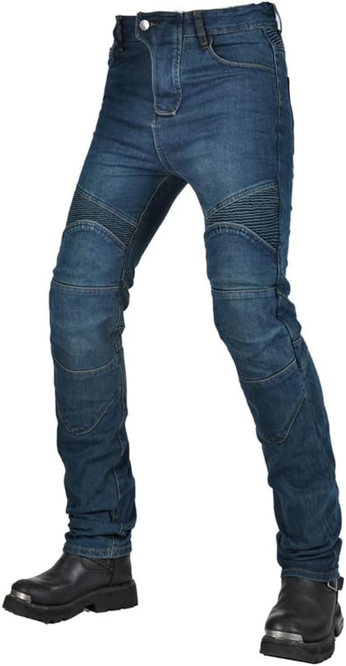 Takuey Motorcycle Riding Pants for Men Women with Silica Gel Protection Dirtbike Motocross Racing Jeans